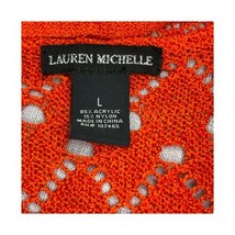 Lauren Michelle Orange Open Front Cardigan Short Sleeve Women’s Size Large - £13.29 GBP