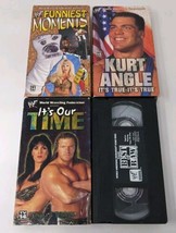 Vintage WWF WWE Wrestling VHS Lot Kurt Angle Triple H Chyna Raw - £15.63 GBP