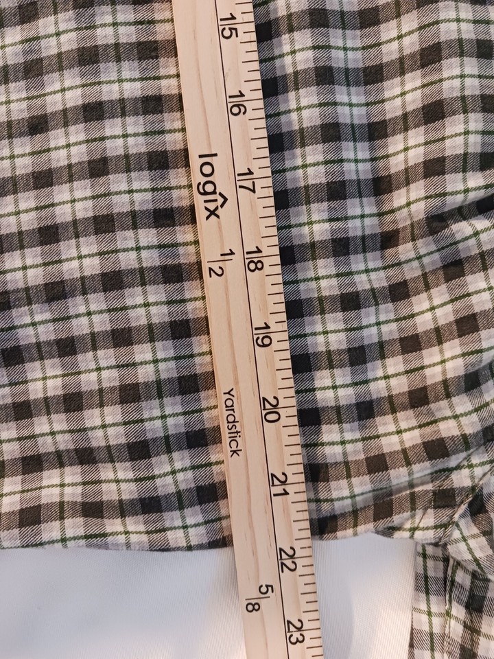 Wrangle Long Sleeves Spread Collar Cotton Green/White Shirt Plaid - Small Item image 8