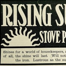 1904 Rising Sun Stove Polish Advertisement Industrial Soap Ephemera 4.75 x 3.75&quot; - £10.35 GBP