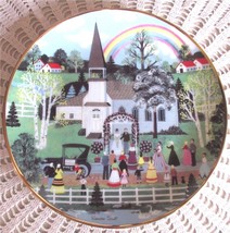 Franklin Mint RAINBOW WEDDING Collectors Plate American Folk Art Wooster Scott - £7.99 GBP