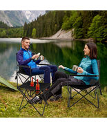 Outdoor Folding Camping Chairs and Table Set with Carrying Bag-Black - C... - $2,563.16 MXN