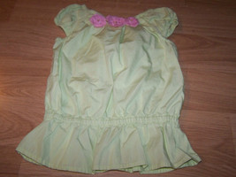 Girl&#39;s Size 4 Gymboree Light Green &amp; Pink Flowers Summer Top Shirt EUC  - £9.44 GBP