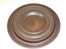 Arabia Pottery Finland Ruska Platter Dinner Plate and Salad Plate Set - £53.43 GBP