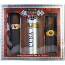 Cuba Gold By Cuba Edt Spray 3.3 Oz &amp; Aftershave Spray 3.3 Oz &amp; Body Spray 6.6 Oz - £21.65 GBP