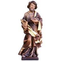 Saint Joseph the Worker Wooden Statue, Life size Saint Sacred Religious Statues  - £57.61 GBP