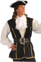 Alexanders Costumes Men&#39;s Buccaneer Vest, Black, Medium - £9.55 GBP