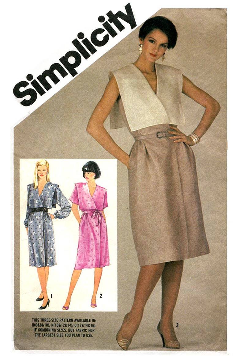 Simplicity 6488 Misses' Mock Wrap Dress and Tie Belt Sewing Pattern Size 10 cut - $4.00