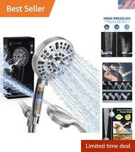 Detachable 10-Setting Shower Head with Premium Chrome Finish - Easy Install - $45.00