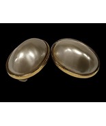 Vintage CINER Gold Tone Pearl Clip On Earrings SIGNED RARE - $194.67 CAD