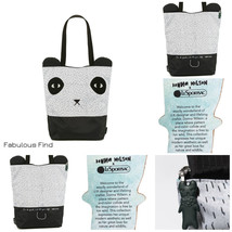 LeSportsac Donna Wilson Panda Tote, Pia Panda Embroidered Free Ship Reversible - £59.94 GBP