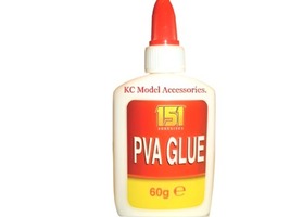 PVA GLUE 60g NON TOXIC PAPER CARD WOOD ARTS &amp; CRAFTS FABRIC. - £3.47 GBP