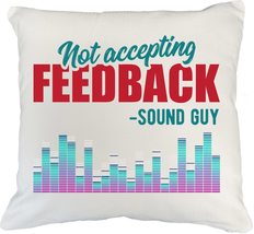 Make Your Mark Design Not Accepting Feedback. White Pillow Cover for Musician an - £19.49 GBP+