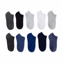 Walmart Brand Boys No Show Socks Solid Colors 10 Pair Small Shoe Size 4-7.5 - $9.85