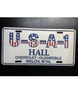 Vintage Chevrolet USA-1 HALL Dealership Booster License Plate WELCH W.VA - $135.75 CAD