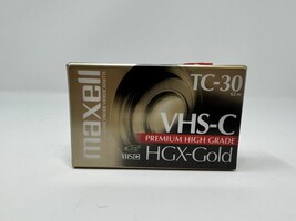 Maxwell VHC-C TC-30 HGX-Gold Premium High Grade Video Cassette Tape Sealed - £7.63 GBP