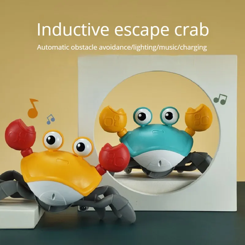Children&#39;s Induction Escape Crab Crab Crawl Electronic Pet Toys Baby Music Early - £18.48 GBP