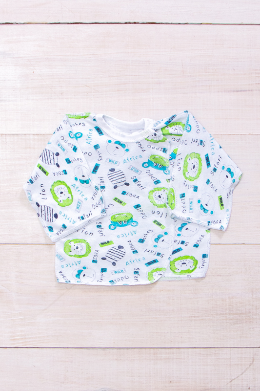 Shirts (infant unisex), Any season,  Nosi svoe 9686-002 (zviriata-bilyj) - $11.05