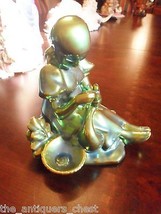 Zsolnay Hungary Eozine Glaze Porcelain Girl With A Duck, 7 1/2&quot;[1st] - £356.11 GBP
