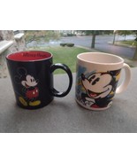 2 Disney Mickey Mouse mugs 1 Euro Pop Art Mug + 1 black mug - £15.79 GBP