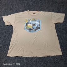 * Vintage Alaska Shirt Adult XL Light Brown Hanes Beefy T Salmon Fish Graphic - £13.81 GBP