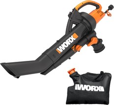 Electric Blower/Mulcher/Vacuum With Three Functions, Worx Wg505 Trivac 12 Amp. - $102.96