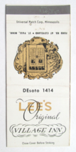 Lee&#39;s Original Village Inn - St. Paul, Minnesota Restaurant 30FS Matchbook Cover - £1.36 GBP