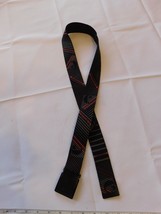Quiksilver Adjustable Belt Up to 42&quot; waist Black Red Grey 1.5&quot; wide Pre-owned - £12.13 GBP
