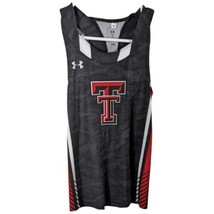 Texas Tech Track Singlet Tank top Womens Small Black Red Under Armour Ra... - $24.00