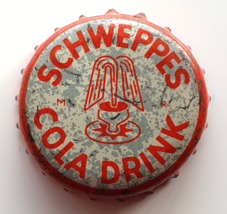 CORK BOTTLE CAP ✱ Schweppes Cola #1 VTG Soda Chapa Kronkorken Portugal 60´s - $16.82