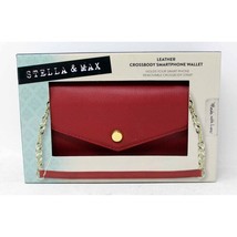 Stella and Max Leather Crossbody Smartphone Wallet Color: Red - £25.50 GBP