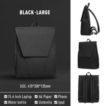 Solid Color Backpack Women Casual High School Student Schoolbag Men New Travel B - £60.68 GBP