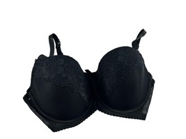 Pure Beauty Rene Rofo Womens Bra Size 38D Black Lace Underwire Lightly P... - $14.85