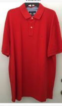 Tommy Hilfiger Polo Shirt L  Large Red Blue Flag NWT - $35.00