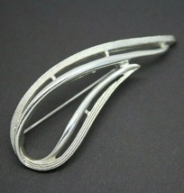 1970s Vintage Signed Sarah Coventry Cov Openwork Leaves Silver BROOCH Je... - $18.37