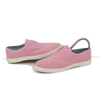 Vintage 70s Streetwear Womens Size 7 Canvas Slip On Sneakers Shoes Pink USA - $29.65