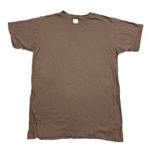 Vintage CAC Military Issue Brown Blank T-shirt Plain Y2K Size Large Made... - $24.74