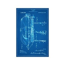 1913 Patent Vintage Air Ship Diagram - Blueprint Style - Design 008 - 12... - $24.00