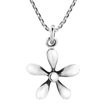 Chic Spring Daisy Nature Lover Flower Season .925 Sterling Silver Necklace - £14.10 GBP