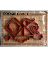 9 Vintage Cookie Cutters By Cookie Craft 1979 Shapes Hand Cloud New With... - £9.83 GBP