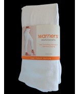 Warners Womens L / XL Dig Free Comfort Waistband Leggings White Ribbed R... - £9.60 GBP