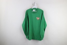 Vtg 90s Mens 2XL Spell Out Tinys Pizza and Subs Long Sleeve T-Shirt Green USA - £31.43 GBP