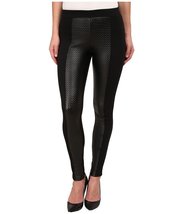 Hue Women&#39;s Textured Leatherette Ponte Leggings, Black, Large - $39.20+