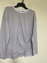 Time And Tru Top Women&#39;s  Stripped Large Long Sleeve - £8.86 GBP