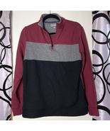 Club Room Mens 1/4-Zip Fleece Pullover Sweatshirt Sweater Multicolor Small - £16.62 GBP