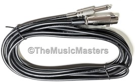 20ft Microphone Audio Cable Standard Xlr To 1/4&quot; Mono Plug Mic Cord Wire Vwltw - £10.32 GBP
