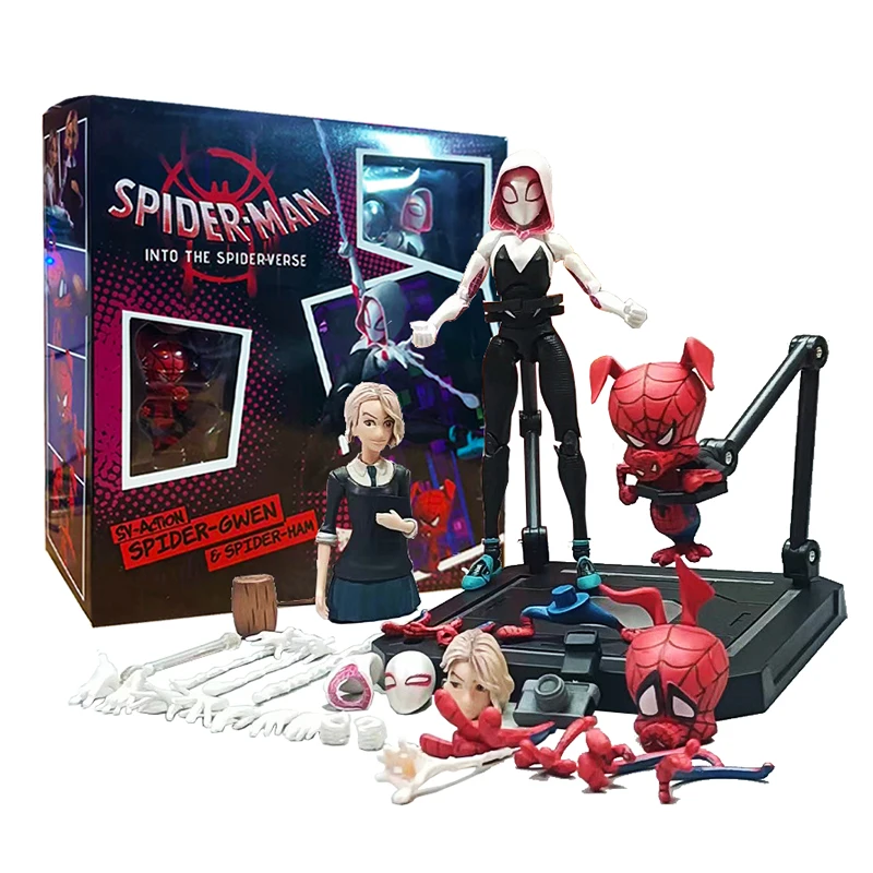 Sv Action Gwen Stacy Action Figure Collection Sentinel Spider Gwen Marvel - $38.48