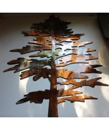 Majestic Wide Pine Tree - Metal Wall Art - Copper 24&quot; x 18&quot; - $1,171.11 MXN