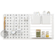 Pegboard Combination Kit Combination Wall Organizer with Magnets and Hooks - £47.32 GBP