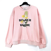 V by Very - &quot; Bonjour Madame &quot; Crew Neck Sweater - Blush Pink - UK 16 - £17.99 GBP